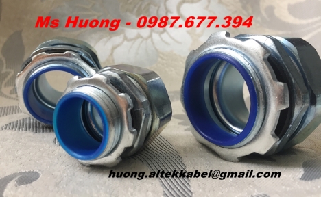 Ống ruột gà - Đầu nối ống ruột gà với ống thép trơn