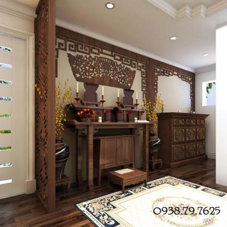 Những nét đẹp của vách ngăn phòng thờ