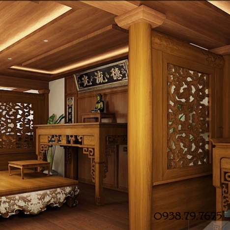 Những nét đẹp của vách ngăn phòng thờ