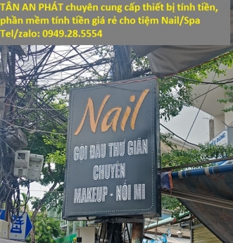 Full bộ thiết bị cảm ứng tính tiền cho tiệm Nail ở Đà Nẵng – Lắp tận nơi – giá thanh lý