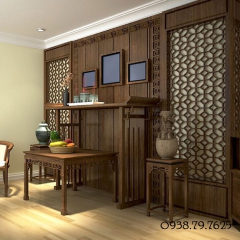 Những nét đẹp của vách ngăn phòng thờ