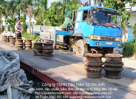 Dịch vụ hiệu chuẩn, kiểm định cân điện tử 80Tấn - Cân Chi Anh