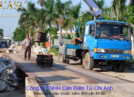 Dịch vụ hiệu chuẩn, kiểm định cân điện tử 80Tấn - Cân Chi Anh