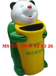 thùng rác 60 lít, thùng rác chim cánh cụt, thùng rác chuột túi, thùng rác hình thú