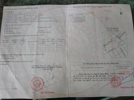 Cần bán lô đất giá 2.7 triệu/m2. Tại Chợ Châu Pha, Phú Mỹ, Bà Rịa Vũng Tàu.