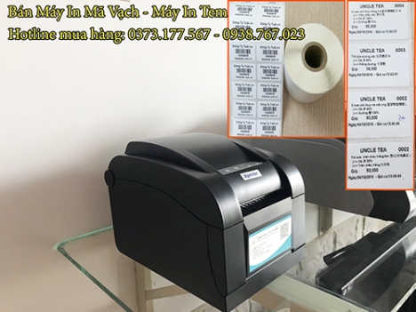 Lắp tận nơi máy in tem dán cốc cho Quán Trà Sữa tại Hà Nội