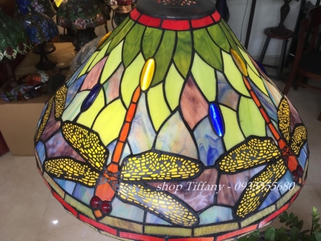 Đèn Sàn tiffany Họa Tiết Chuồn Chuồn Đỏ