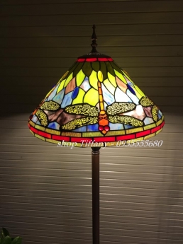Đèn Sàn tiffany Họa Tiết Chuồn Chuồn Đỏ