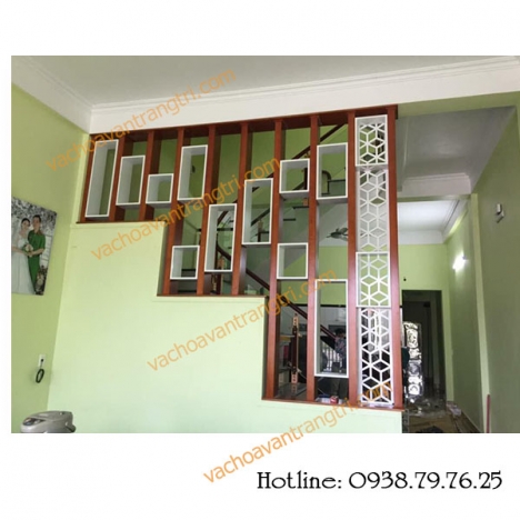 Sang trọng bởi nét đẹp của lam gỗ trang trí cầu thang