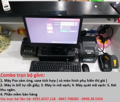 Setup trọn bộ thiết bị tính tiền giá rẻ - lắp đặt tận nơi tại Kiên Giang/Sóc Trăng/ Cà Mau cho Shop