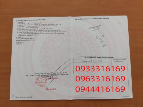 Bán 13 nền đất thổ cư, sổ đỏ riêng, gần nhà máy nước Châu Pha - Bà Rịa - Vũng Tàu, giá 635 triệu
