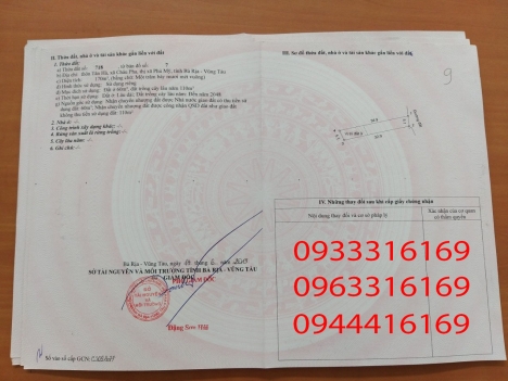 Bán 13 nền đất thổ cư, sổ đỏ riêng, gần nhà máy nước Châu Pha - Bà Rịa - Vũng Tàu, giá 635 triệu