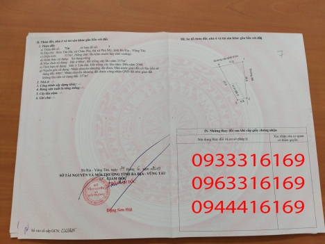 Bán 13 nền đất thổ cư, sổ đỏ riêng, gần nhà máy nước Châu Pha - Bà Rịa - Vũng Tàu, giá 635 triệu