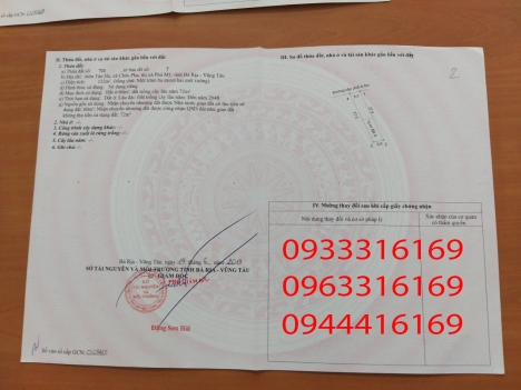 Bán 13 nền đất thổ cư, sổ đỏ riêng, gần nhà máy nước Châu Pha - Bà Rịa - Vũng Tàu, giá 635 triệu