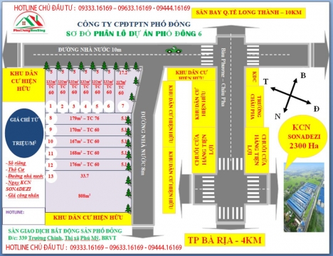 Bán 13 nền đất thổ cư, sổ đỏ riêng, gần nhà máy nước Châu Pha - Bà Rịa - Vũng Tàu, giá 635 triệu