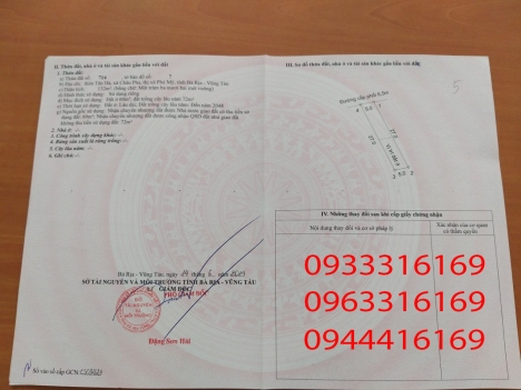 Bán 13 nền đất thổ cư, sổ đỏ riêng, gần nhà máy nước Châu Pha - Bà Rịa - Vũng Tàu, giá 635 triệu