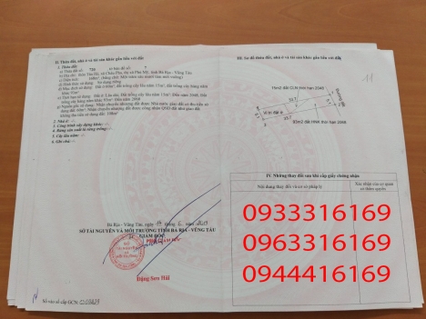 Bán 13 nền đất thổ cư, sổ đỏ riêng, gần nhà máy nước Châu Pha - Bà Rịa - Vũng Tàu, giá 635 triệu