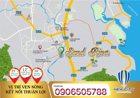 MỞ BÁN: đất ven sông Suối Cát, Cam Lâm, Khánh Hòa chỉ 4tr/m2 (KDC Sand River Suối Cát)