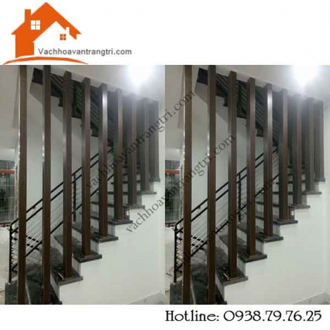 Đơn giản hiện đại với lam gỗ trang trí cầu thang đẹp