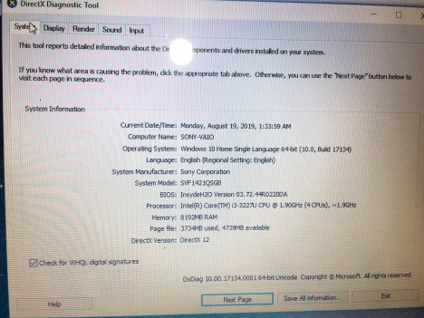 Laptop SoNy  waio màn cảm ứng