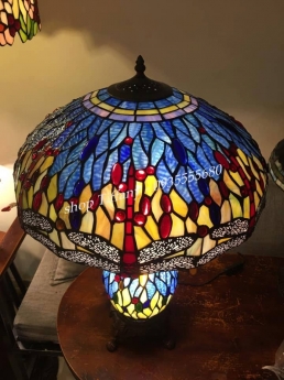 Đèn bàn Tiffany Chuồn Chuồn 2 thân.