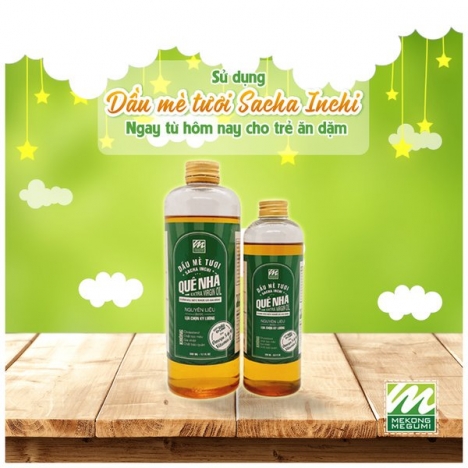 Sử dụng dầu mè tươi Sacha Inchi ngay từ hôm nay cho trẻ ăn dặm