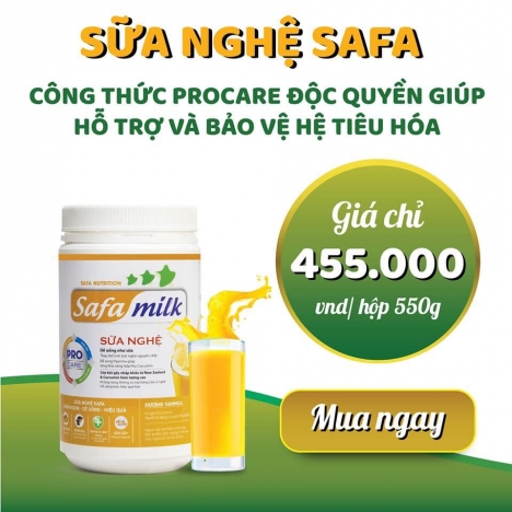 TUYỂN ĐẠI LÝ SỮA NGHỆ SAFA