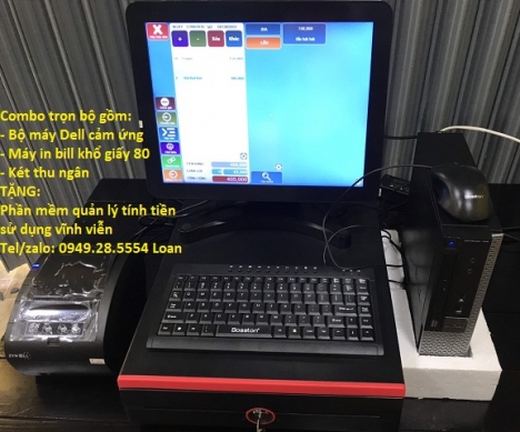 Full bộ máy tính tiền giá rẻ cho quán ốc tại Bạc Liêu
