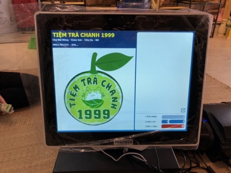 Bán thiết bị tính tiền cảm ứng 2 màn hình cho Quán Trà Chanh tại Kiên Giang 