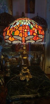 Đèn bàn Tiffany họa tiết chuồn chuồn cổ