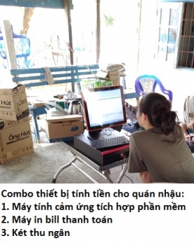 Trọn bộ máy tính tiền giá rẻ cho quán ăn /quán nhậu /nhà hàng tại Bình Dương, setup tận nơi