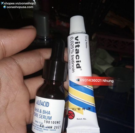 Kem Vitacid 0.025% Kem Tretinoin 0.025% trị mụn hỗ trợ điều trị Corticoids