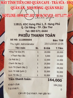 Nhận lắp tận nơi phần mềm tính tiền cho quán café sân vườn tại Sóc trăng