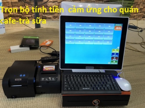 Trọn bộ tính tiền cảm ứng cho quán trà chanh tại Vĩnh Phúc