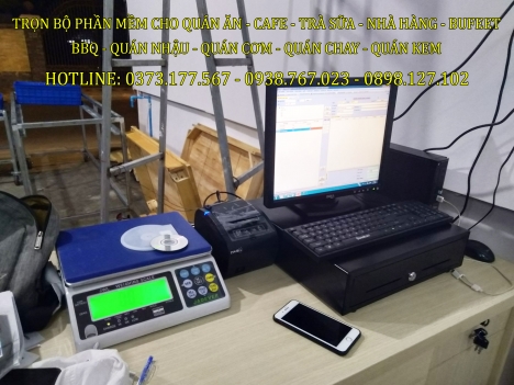 Bán trọn bộ máy tính tiền cho quán café sân vườn tại An Giang