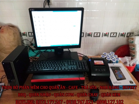 Bán trọn bộ máy tính tiền cho quán café sân vườn tại An Giang
