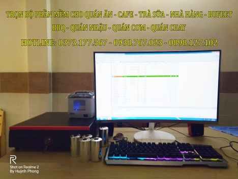Bán trọn bộ máy tính tiền cho quán café sân vườn tại An Giang