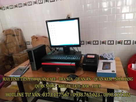 Bán trọn bộ máy tính tiền cho quán café sân vườn tại An Giang