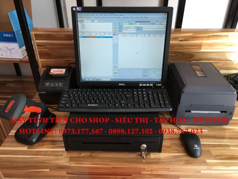Bán trọn bộ máy tính tiền cho tạp hóa tại Gò Vấp, Tân Phú