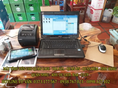 Bán trọn bộ máy tính tiền cho quán café sân vườn tại An Giang