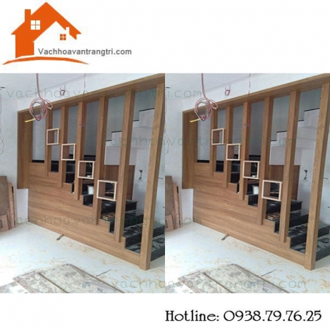 Lam gỗ trang trí cầu thang đẹp bằng gỗ mdf tại tphcm