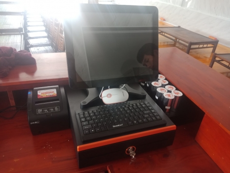 Setup bộ máy tính tiền kèm phần mềm giá rẻ ở Cần Thơ cho quán café