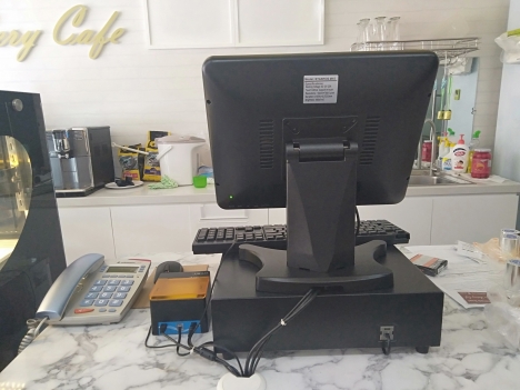 Setup bộ máy tính tiền kèm phần mềm giá rẻ ở Cần Thơ cho quán café