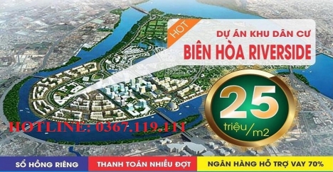 Đất KDC Hiệp Hòa Riverside chỉ 25tr/m2 vay 70% ck 1% tặng ngay ô tô xe SH 150i