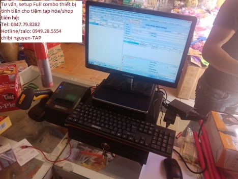 Lắp đặt ở Lai Châu bộ máy tính tiền giá rẻ kèm phần mềm Full tính năng cho tiệm tạp hóa