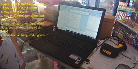 Combo thiết bị tính tiền giá rẻ cho tiệm Tạp Hóa ở Đà Nẵng