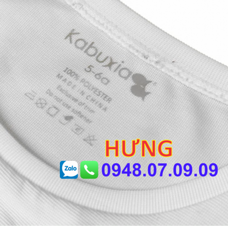 Nhãn sườn, Nhãn mác ép nhiệt may mặc quần áo