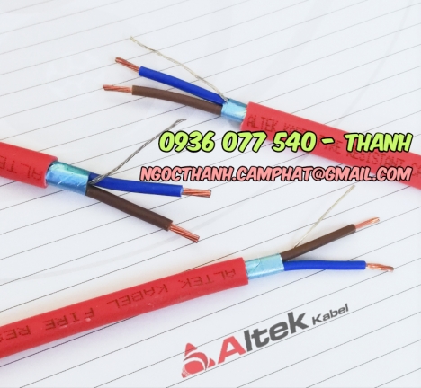 Cáp chống cháy Altek Kabel 2X1.0 mm2
