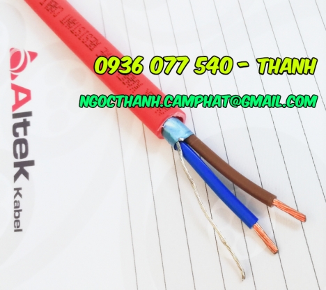 Cáp chống cháy Altek Kabel 2X1.0 mm2
