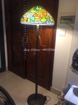 Đèn Tiffany Mỹ cổ xưa họa tiết hoa sen